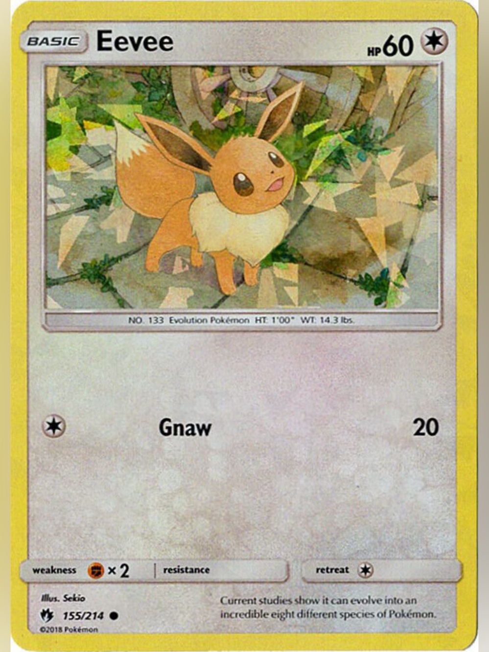 Eevee 155/214 Cracked Ice Holo